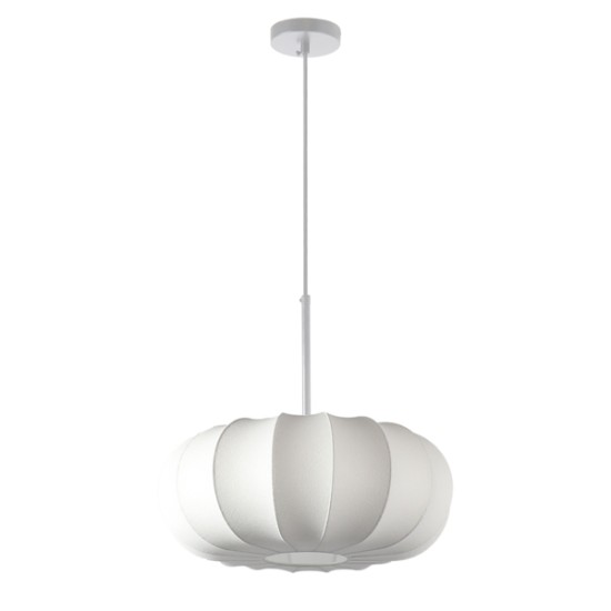 ΦΩΤΙΣΤΙΚΟ ΚΡΕΜΑΣΤΟ TYVEK ΚΑΙ ΜΕΤΑΛΛΟ ΜΟΝΟΦΩΤΟ 1xE27 MAX15W Φ400X165mm  POMPIA