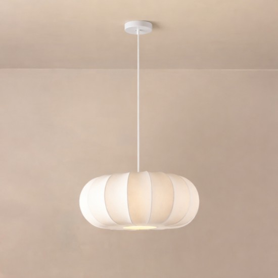 ΦΩΤΙΣΤΙΚΟ ΚΡΕΜΑΣΤΟ TYVEK ΚΑΙ ΜΕΤΑΛΛΟ ΜΟΝΟΦΩΤΟ 1xE27 MAX15W Φ400X165mm  POMPIA