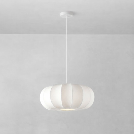 ΦΩΤΙΣΤΙΚΟ ΚΡΕΜΑΣΤΟ TYVEK ΚΑΙ ΜΕΤΑΛΛΟ ΜΟΝΟΦΩΤΟ 1xE27 MAX15W Φ400X165mm  POMPIA