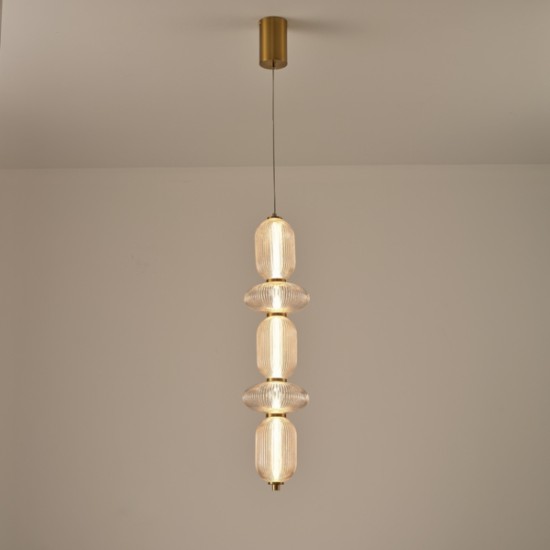 ΦΩΤΙΣΤΙΚΟ ΓΥΑΛΙ-ΜΕΤΑΛΛΟ LED 24W 1900Lm 3000K 250x860x1460mm TRIAC DIMMING ARTE ILLUMINA VERENA