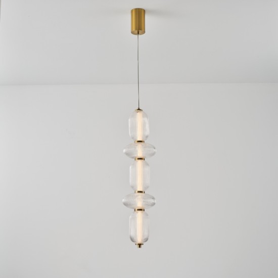 ΦΩΤΙΣΤΙΚΟ ΓΥΑΛΙ-ΜΕΤΑΛΛΟ LED 24W 1900Lm 3000K 250x860x1460mm TRIAC DIMMING ARTE ILLUMINA VERENA