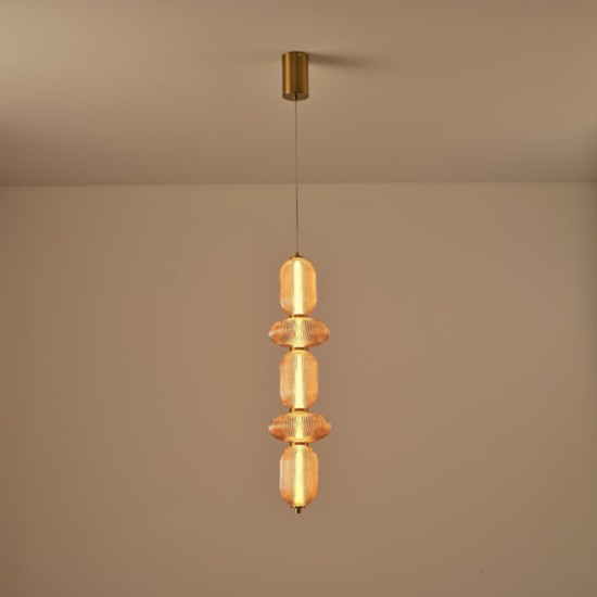 ΦΩΤΙΣΤΙΚΟ ΓΥΑΛΙ-ΜΕΤΑΛΛΟ LED 24W 1900Lm 3000K 250x860x1460mm TRIAC DIMMING ΜΕΛΙ ARTE ILLUMINA VERENA