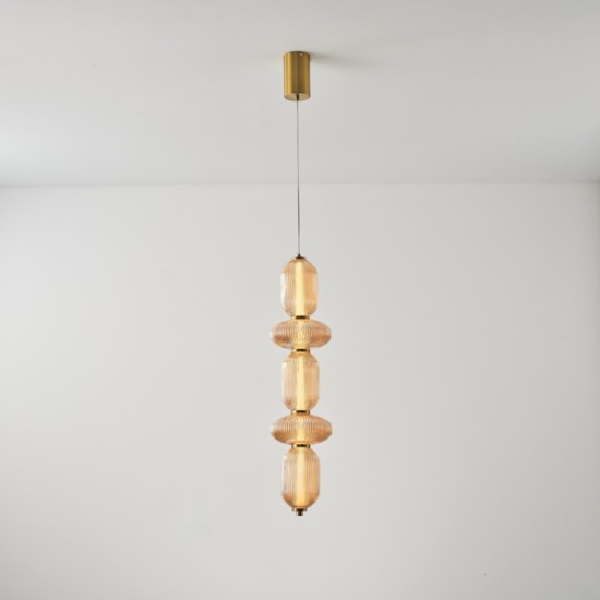 ΦΩΤΙΣΤΙΚΟ ΓΥΑΛΙ-ΜΕΤΑΛΛΟ LED 24W 1900Lm 3000K 250x860x1460mm TRIAC DIMMING ΜΕΛΙ ARTE ILLUMINA VERENA