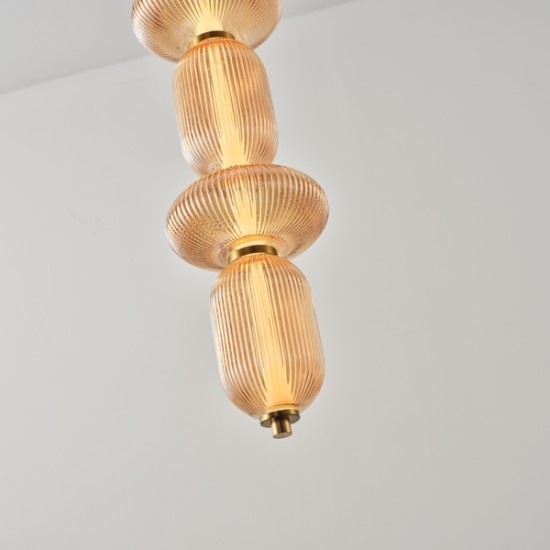 ΦΩΤΙΣΤΙΚΟ ΓΥΑΛΙ-ΜΕΤΑΛΛΟ LED 24W 1900Lm 3000K 250x860x1460mm TRIAC DIMMING ΜΕΛΙ ARTE ILLUMINA VERENA