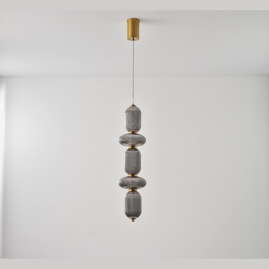 ΦΩΤΙΣΤΙΚΟ ΓΥΑΛΙ-ΜΕΤΑΛΛΟ LED 24W 1900Lm 3000K 250x860x1460mm TRIAC DIMMING ΦΙΜΕ ARTE ILLUMINA VERENA