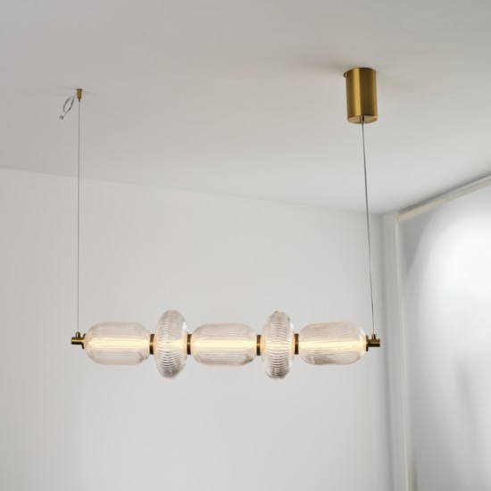 ΦΩΤΙΣΤΙΚΟ ΓΥΑΛΙ-ΜΕΤΑΛΛΟ LED 24W 1900Lm 3000K 250x860x1460mm TRIAC DIMMING ARTE ILLUMINA VERENA