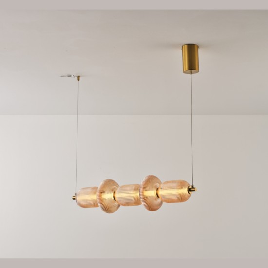 ΦΩΤΙΣΤΙΚΟ ΓΥΑΛΙ-ΜΕΤΑΛΛΟ LED 24W 1900Lm 3000K 250x860x1460mm TRIAC DIMMING ΜΕΛΙ ARTE ILLUMINA VERENA