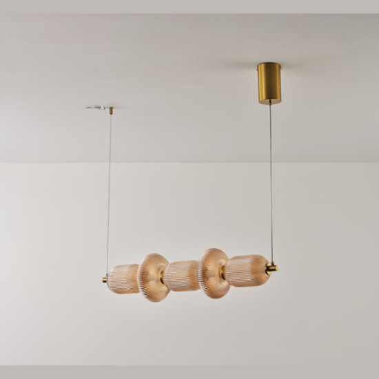 ΦΩΤΙΣΤΙΚΟ ΓΥΑΛΙ-ΜΕΤΑΛΛΟ LED 24W 1900Lm 3000K 250x860x1460mm TRIAC DIMMING ΜΕΛΙ ARTE ILLUMINA VERENA