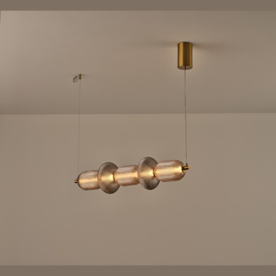 ΦΩΤΙΣΤΙΚΟ ΓΥΑΛΙ-ΜΕΤΑΛΛΟ LED 24W 1900Lm 3000K 250x860x1460mm TRIAC DIMMING ΦΙΜΕ ARTE ILLUMINA VERENA