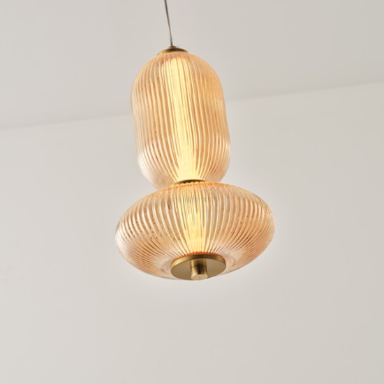 ΦΩΤΙΣΤΙΚΟ ΓΥΑΛΙ-ΜΕΤΑΛΛΟ LED 10W 800Lm 3000K 220x430x1450mm TRIAC DIMMING ΜΕΛΙ ARTE ILLUMINA VERENA