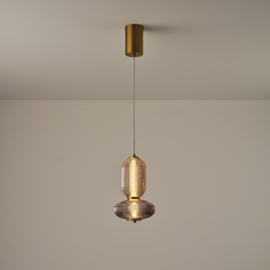 ΦΩΤΙΣΤΙΚΟ ΓΥΑΛΙ-ΜΕΤΑΛΛΟ LED 10W 800Lm 3000K 220x430x1450mm TRIAC DIMMING ΦΙΜΕ ARTE ILLUMINA VERENA