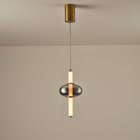 ΦΩΤΙΣΤΙΚΟ ΓΥΑΛΙ-ΜΕΤΑΛΛΟ-ΚΕΡΑΜΙΚΟ LED 12W 3000K 190x380x1450mm TRIAC DIMMING ARTE ILLUMINA VERENA