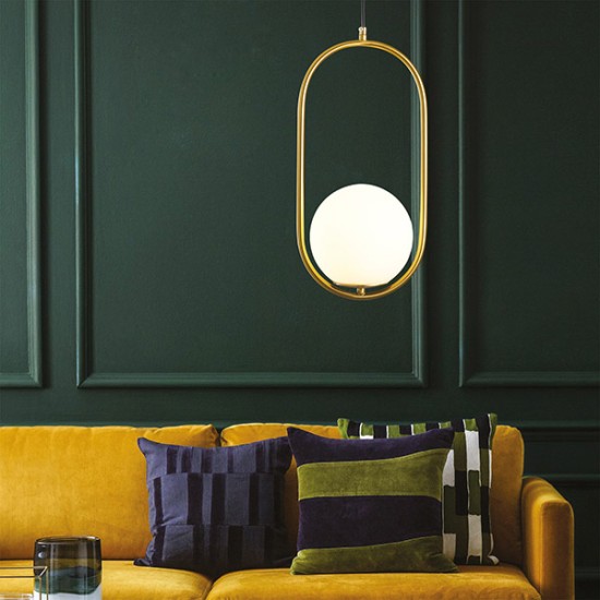 ΦΩΤΙΣΤΙΚΟ ΚΡΕΜΑΣΤΟ ΜΟΝΟΦΩΤΟ Ε27 ΧΡΥΣΟ Φ20*H40CM