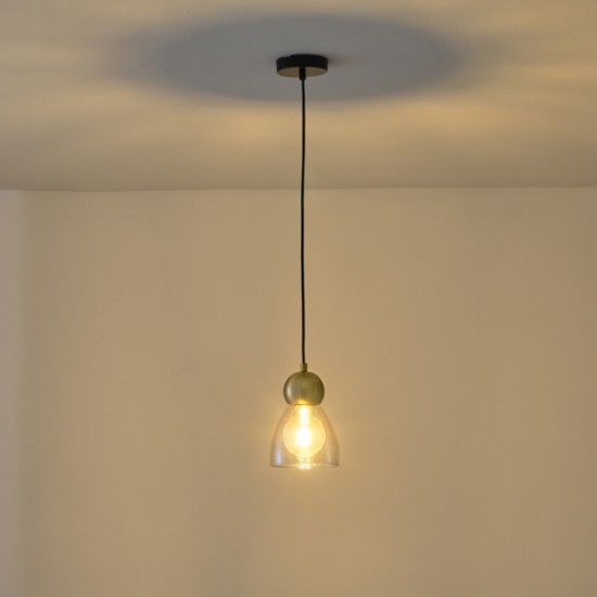 ΦΩΤΙΣΤΙΚΟ ΚΡΕΜΑΣΤΟ ΓΥΑΛΙ ΜΟΝΟΦΩΤΟ 1XE27 MAX 15W135X1220mm ΜΑΥΡΟ ARTE ILLUMINA AURELIA