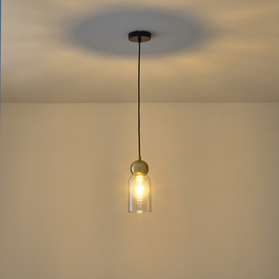 ΦΩΤΙΣΤΙΚΟ ΚΡΕΜΑΣΤΟ ΓΥΑΛΙ ΜΟΝΟΦΩΤΟ 1XE27 MAX 15W100x1270mm ΜΑΥΡΟ ARTE ILLUMINA AURELIA