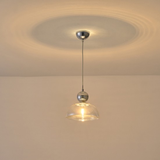 ΦΩΤΙΣΤΙΚΟ ΚΡΕΜΑΣΤΟ ΓΥΑΛΙ ΜΟΝΟΦΩΤΟ G9 MAX 25W 230x1260mm ΑΣΗΜΙ ARTE ILLUMINA CLEAR