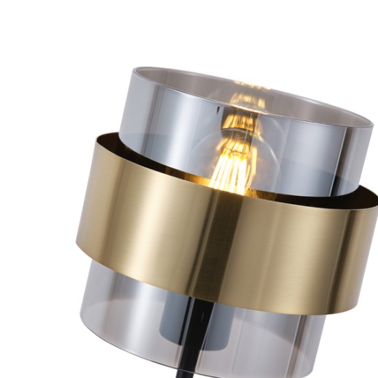 ΦΩΤΙΣΤΙΚΟ ΕΠΙΤΡΑΠΕΖΙΟ E27 MAX 15W 180X415mm ΜΑΥΡΟ-ΧΡΥΣΟ ARTE ILLUMINA RELIAC