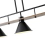 ΦΩΤΙΣΤΙΚΟ ΚΡΕΜΑΣΤΟ ΞΥΛO-ΜΕΤΑΛΛO 3ΦΩΤΟ 3XΕ27 Max 15W 780X180X865mm ΜΑΥΡΟ ARTE ILLUMINA CONO