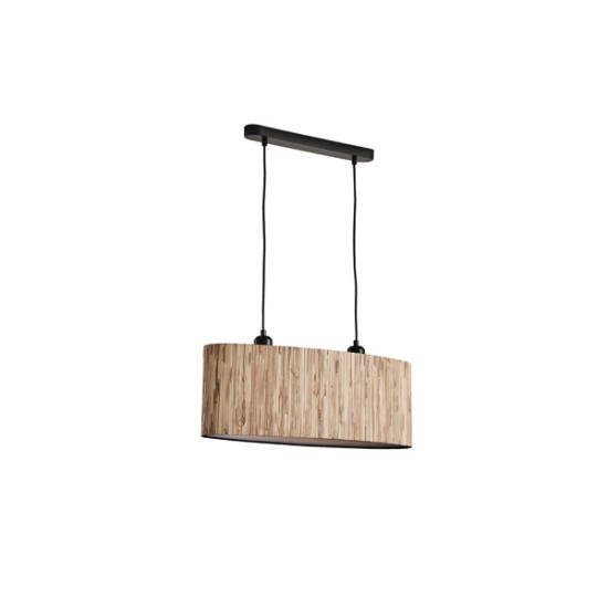 ΦΩΤΙΣΤΙΚΟ ΚΡΕΜΑΣΤΟ PAMPAS 2ΦΩΤΟ 2XE27 Max 15W Φ580X1290mm ΜΠΕΖ ARTE ILLUMINA AENON