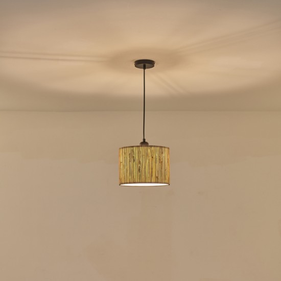 ΦΩΤΙΣΤΙΚΟ ΚΡΕΜΑΣΤΟ PAMPAS ΜΟΝΟΦΩΤΟ 1XE27 Max 15W Φ250X1260mm ΜΠΕΖ ARTE ILLUMINA AENON