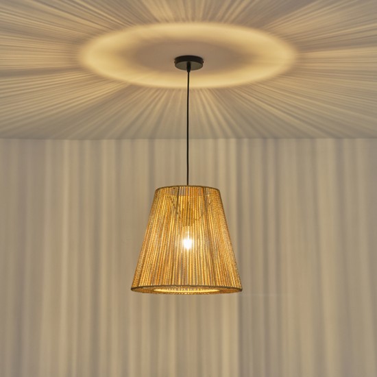 ΦΩΤΙΣΤΙΚΟ ΚΡΕΜΑΣΤΟ ΡΑΤΤΑΝ 1XE27 Max15w 380X1350mm ΚΑΦΕ ARTE ILLUMINA VENTO