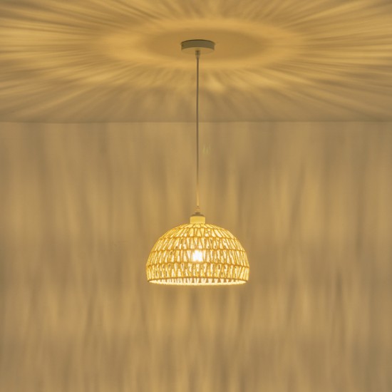 ΦΩΤΙΣΤΙΚΟ ΚΡΕΜΑΣΤΟ ΡΑΤΤΑΝ 1XE27 MAX 15W 300X1270mm ΛΕΥΚΟ ARTE ILLUMINA VENTO