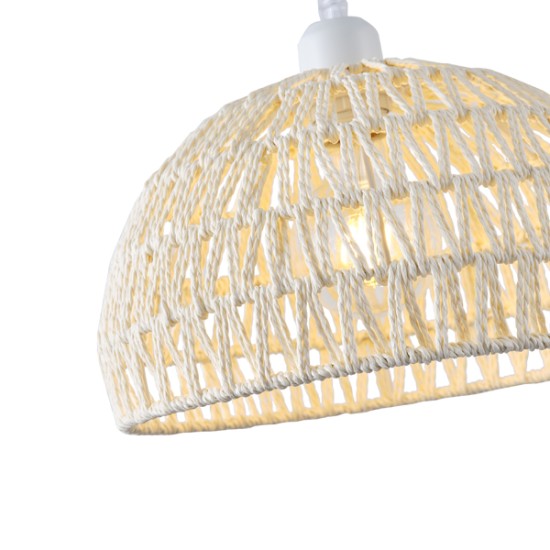 ΦΩΤΙΣΤΙΚΟ ΚΡΕΜΑΣΤΟ ΡΑΤΤΑΝ 1XE27 MAX 15W 300X1270mm ΛΕΥΚΟ ARTE ILLUMINA VENTO