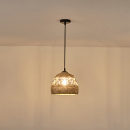 ΦΩΤΙΣΤΙΚΟ ΚΡΕΜΑΣΤΟ ΣΧΟΙΝΙ-ΜΕΤΑΛΛΟ ΜΟΝΟΦΩΤΟ Ε27 Max 15W Φ250X1290mm ΜΑΥΡΟ-ΧΑΚI ARTE ILLUMINA HELIOS