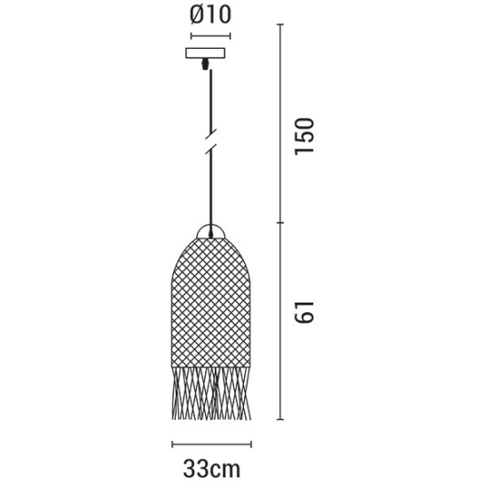 ΦΩΤΙΣΤΙΚΟ ΚΡΕΜΑΣΤΟ ΜΟΝΟΦΩΤΟ Ε27 MAX 60WRATTAN  ΛΕΥΚΟ
