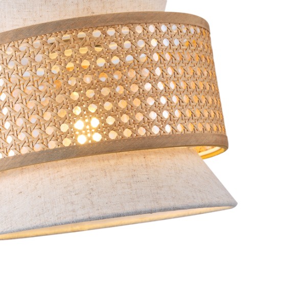 ΦΩΤΙΣΤΙΚΟ ΚΡΕΜΑΣΤΟ ΥΦΑΣΜΑ 1XE27 MAX 15W 400X1310mm ΜΠΕΖ-ΜΑΤ ΛΕΥΚΟ  ARTE ILLUMINA ISLA