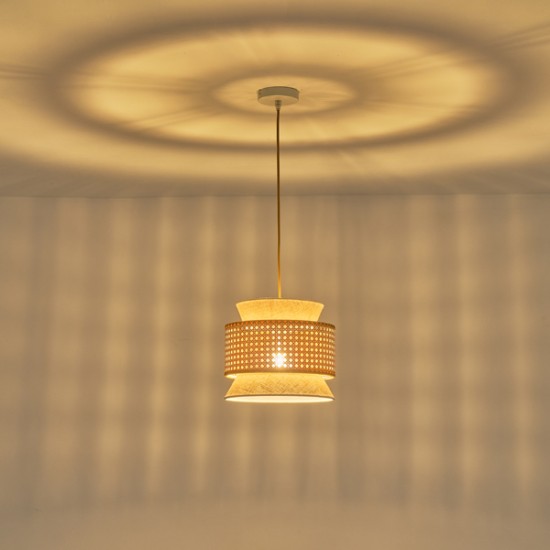 ΦΩΤΙΣΤΙΚΟ ΚΡΕΜΑΣΤΟ ΥΦΑΣΜΑ 1XE27 MAX 15W 260X1260mm ΜΠΕΖ-ΜΑΤ ΛΕΥΚΟ ARTE ILLUMINA ISLA