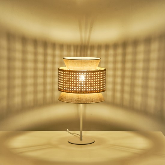 ΦΩΤΙΣΤΙΚΟ ΕΠΙΤΡΑΠΕΖΙΟ ΥΦΑΣΜΑ 1XE27 MAX 15W 260X460mm MΠΕΖ-MΑΤ ΛΕΥΚΟ ARTE ILLUMINA ISLA