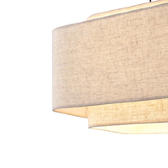 ΦΩΤΙΣΤΙΚΟ ΚΡΕΜΑΣΤΟ ΥΦΑΣΜΑ  1XΕ27 MAX 60W Φ400Χ1090mm ΜΠΕΖ ARTE ILLUMINA MUSA