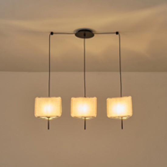 ΦΩΤΙΣΤΙΚΟ ΚΡΕΜΑΣΤΟ ΥΦΑΣΜΑ 3ΦΩΤΟ 3ΧΕ14 ΜΑΧ 15W 800Χ250Χ900mm  ΜΠΕΖ ARTE ILLUMINA TOSCANY