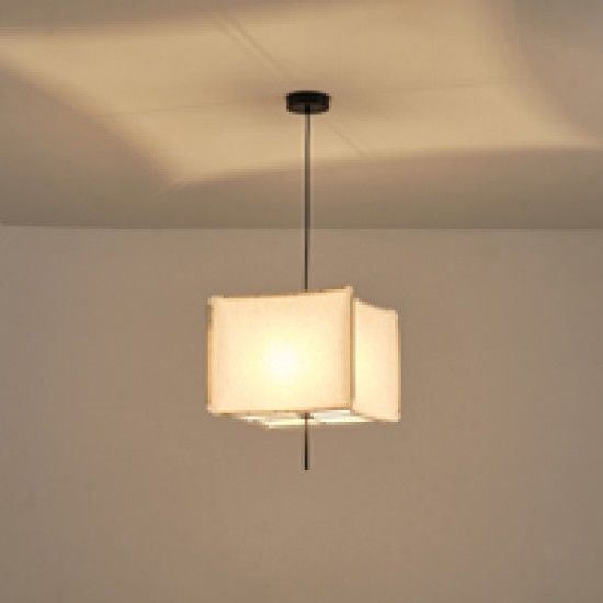 ΦΩΤΙΣΤΙΚΟ ΚΡΕΜΑΣΤΟ ΥΦΑΣΜΑ 1XΕ27 ΜΑΧ 40W 480ΧH900mm ΜΠΕΖ ARTE ILLUMINA TOSCANY