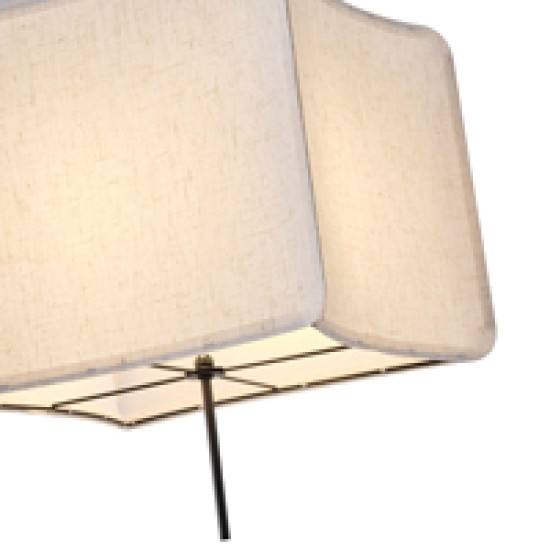 ΦΩΤΙΣΤΙΚΟ ΚΡΕΜΑΣΤΟ ΥΦΑΣΜΑ 1XΕ27 ΜΑΧ 40W 480ΧH900mm ΜΠΕΖ ARTE ILLUMINA TOSCANY