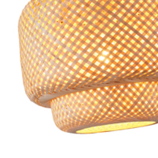 ΦΩΤΙΣΤΙΚΟ ΚΡΕΜΑΣΤΟ BAMBOO ΜΟΝΟΦΩΤΟ 1XE27 Max 15W Φ420X1510mm ΜΠΕΖ ARTE ILLUMINA AURA