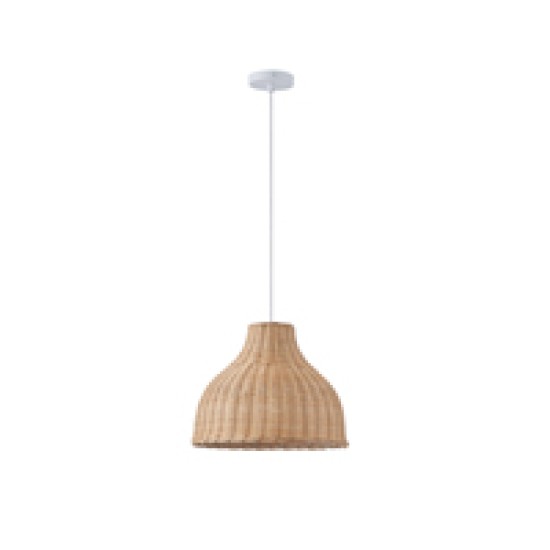 ΦΩΤΙΣΤΙΚΟ ΚΡΕΜΑΣΤΟ BAMBOO ΜΟΝΟΦΩΤΟ 1X1XE27 Max 15W Φ330X1440mm ΜΠΕΖ  COASTAL