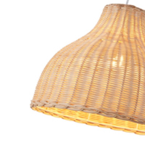 ΦΩΤΙΣΤΙΚΟ ΚΡΕΜΑΣΤΟ BAMBOO ΜΟΝΟΦΩΤΟ 1X1XE27 Max 15W Φ330X1440mm ΜΠΕΖ  COASTAL