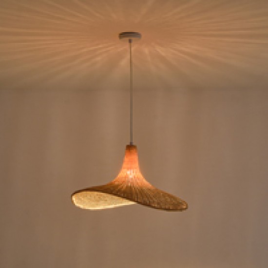 ΦΩΤΙΣΤΙΚΟ ΚΡΕΜΑΣΤΟ BAMBOO ΜΟΝΟΦΩΤΟ 1XE27 Max 15W Φ520X1500mm ΜΠΕΖ ARTE ILLUMINA VISOR