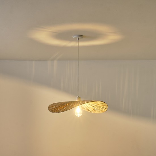 ΦΩΤΙΣΤΙΚΟ ΚΡΕΜΑΣΤΟ BAMBOO ΜΟΝΟΦΩΤΟ 1XE27 Max 15W Φ550X1360mm ΜΠΕΖ  OASIS