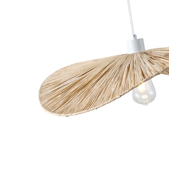 ΦΩΤΙΣΤΙΚΟ ΚΡΕΜΑΣΤΟ BAMBOO ΜΟΝΟΦΩΤΟ 1XE27 Max 15W Φ550X1360mm ΜΠΕΖ  OASIS