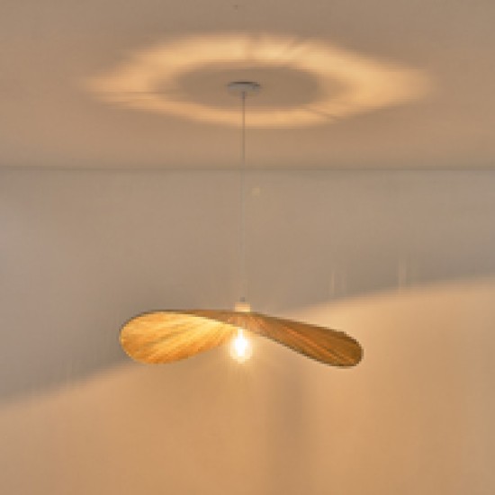 ΦΩΤΙΣΤΙΚΟ ΚΡΕΜΑΣΤΟ BAMBOO ΜΟΝΟΦΩΤΟ 1XE27 Max 15W Φ700X1400mm ΜΠΕΖ  OASIS