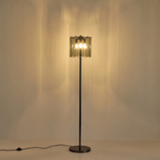 ΦΩΤΙΣΤΙΚΟ ΕΠΙΔΑΠΕΔΙΟ ΓΥΑΛΙ 3XE14 MAX 15W Φ300Χ1600mm ΜΑΥΡΟ ARTE ILLUMINA MIRA