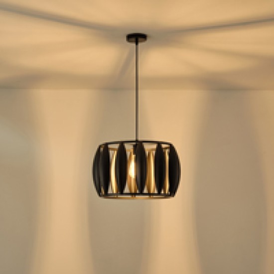 ΦΩΤΙΣΤΙΚΟ ΚΡΕΜΑΣΤΟ ΜΕΤΑΛΛΟ ΜΟΝΟΦΩΤΟ 1XE27 Max 15W Φ425X1300mm ΜΑΥΡΟ ARTE ILLUMINA CROWN