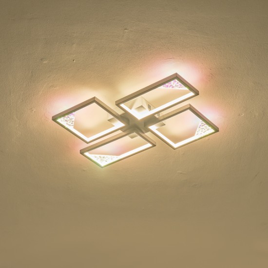 ΦΩΤΙΣΤΙΚΟ ΟΡΟΦΗΣ ΑΛΟΥΜΙΝΙΟ LED 36W 3000K 900Lm 450X580X55mm ΜΑΥΡΟ ARTE ILLUMINA SQUARE