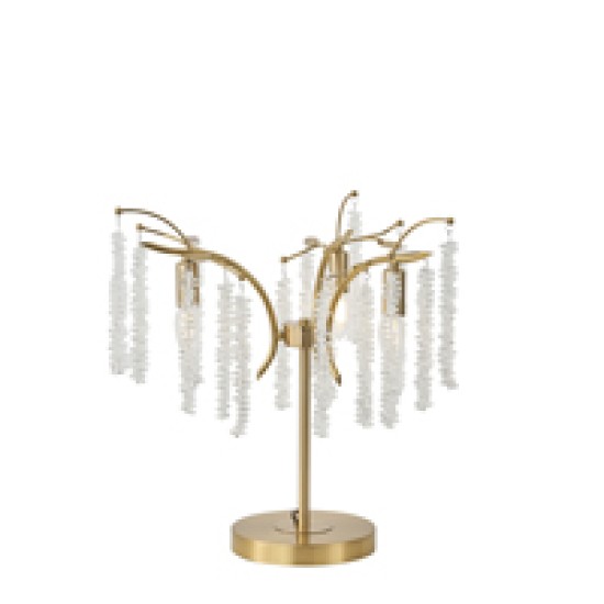 ΦΩΤΙΣΤΙΚΟ ΕΠΙΤΡΑΠΕΖΙΟ ΜΕΤΑΛΛΟ-ΔΙΑΦΑΝΕΣ ΓΥΑΛΙ 3XE14 ΜΑΧ 15W 500X500mm ARTE ILLUMINA KRISTALLO