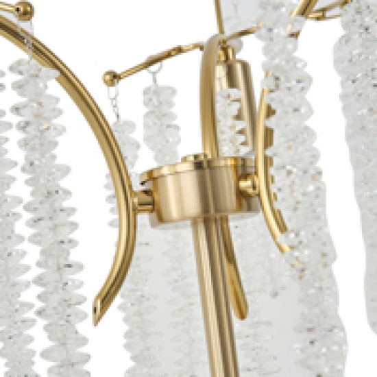 ΦΩΤΙΣΤΙΚΟ ΕΠΙΤΡΑΠΕΖΙΟ ΜΕΤΑΛΛΟ-ΔΙΑΦΑΝΕΣ ΓΥΑΛΙ 3XE14 ΜΑΧ 15W 500X500mm ARTE ILLUMINA KRISTALLO