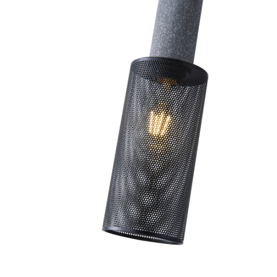 ΦΩΤΙΣΤΙΚΟ ΚΡΕΜΑΣΤΟ TΣΙΜΕΝΤΟ&ΜΕΤΑΛΛΟ 1XE27 MAX 40W 100X100X340mm ΜΑΥΡΟ ARTE ILLUMINA SCOURO