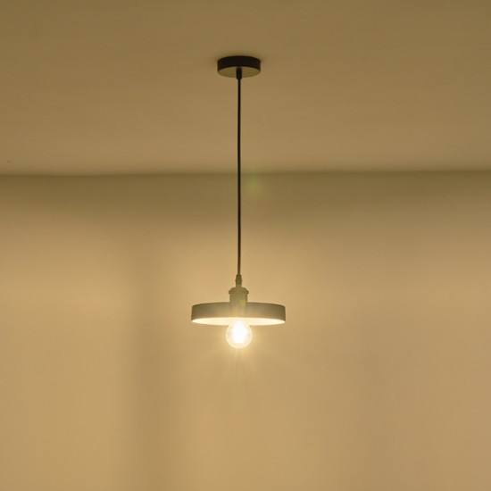 ΦΩΤΙΣΤΙΚΟ ΚΡΕΜΑΣΤΟ TΣΙΜΕΝΤΟ&ΜΕΤΑΛΛΟ 1XE27 MAX 40W 210X210X75mm ΓΚΡΙ ARTE ILLUMINA YESO